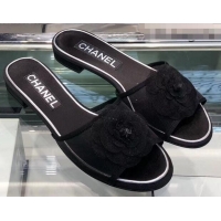 Cheapest Chanel Mesh and Grosgrain Mules G34542 Black 2019