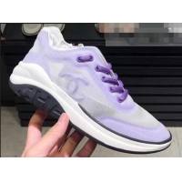 Specials Chanel Mesh and Fabric Sneakers G34763 Lilac 2019