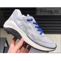 Discount Chanel Mesh and Fabric Sneakers G34763 Blue 2019