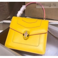 Affordable Price Bvlgari Serpenti Forever 18cm Crossbody Bag B42631 Yellow 2019 