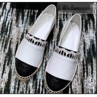 Traditional Design Chanel Lambskin Espadrilles G34431 White 2019