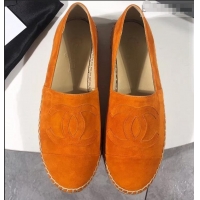 Well Crafted Chanel Suede CC Logo Espadrilles G42602 Orange