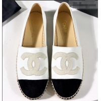 Popular Style Chanel Stitching CC Logo Espadrilles GG42609 White