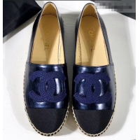 Faux Cheap Chanel Stitching CC Logo Espadrilles GG42613 Blue