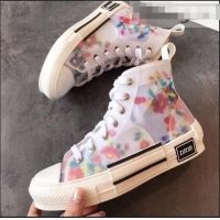 Discount Dior Flowers Technical Canvas B23 High-Top Sneakers CD2320 2019