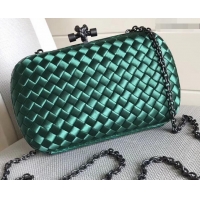 Crafted Bottega Veneta Intrecciato Chain Knot Clutch Bag B402922 Green 2019