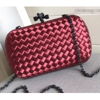 Grade Quality Bottega Veneta Intrecciato Chain Knot Clutch Bag B402922 Red 2019