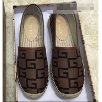 Duplicate Gucci Canvas G Logo Espadrilles 12409 Brown