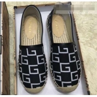 Sumptuous Gucci Canvas G Logo Espadrilles 12409 Black 2019