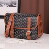 Discount 2014 Goyard Messenger Shoulder Bag GM 8966 Black And Tan