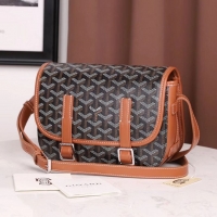 Classic Cheap Goyard Messenger Shoulder Bag PM 8966 Black And Tan