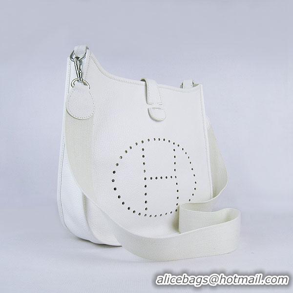 Hermes Cowhide Evelyne Messenger Bag 6309 White