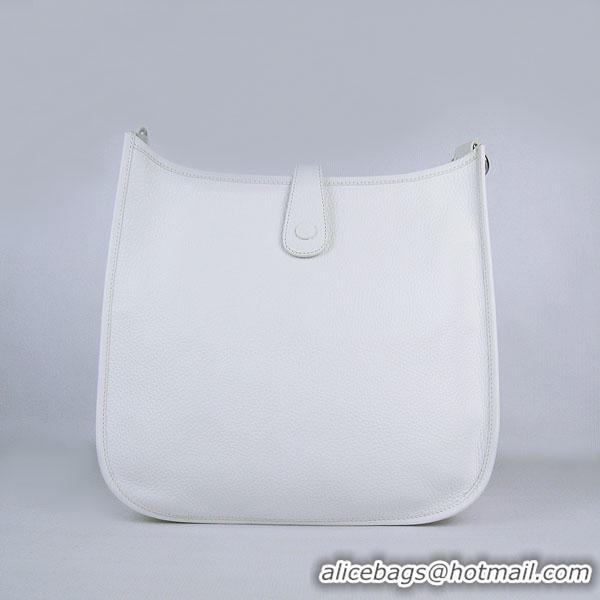 Hermes Cowhide Evelyne Messenger Bag 6309 White