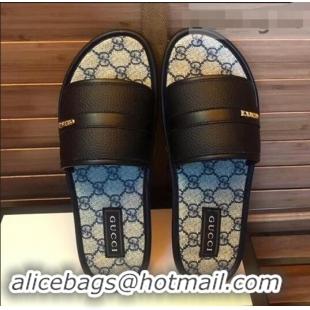 Traditional Discount Gucci GG Web Men's Slides G89301