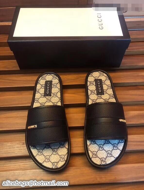 Traditional Discount Gucci GG Web Men's Slides G89301