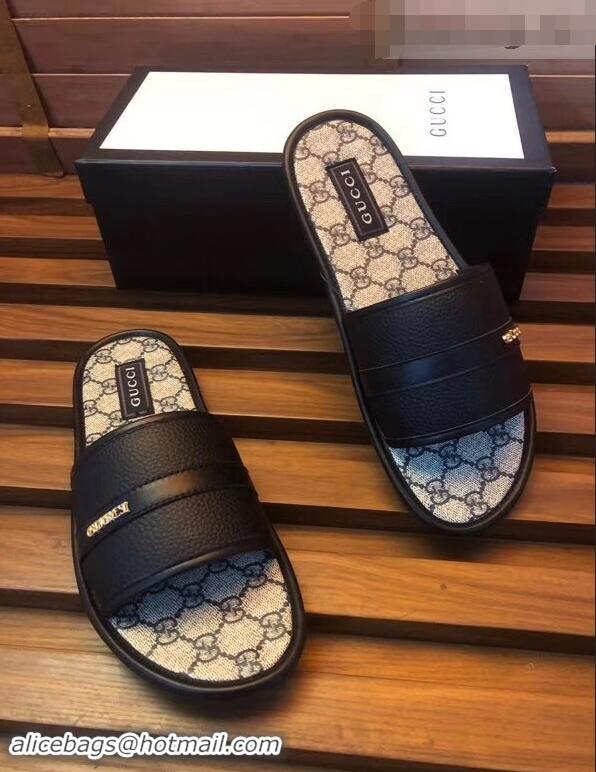 Traditional Discount Gucci GG Web Men's Slides G89301