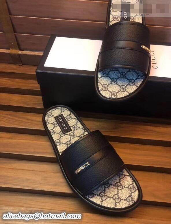 Traditional Discount Gucci GG Web Men's Slides G89301