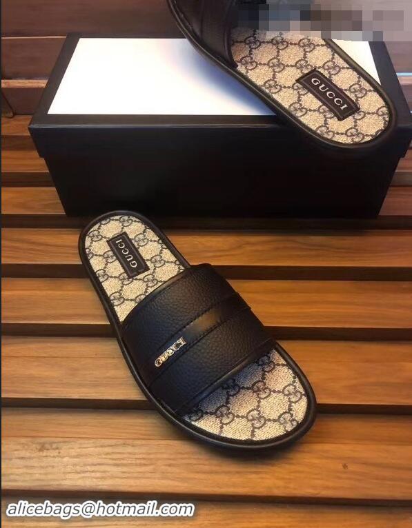 Traditional Discount Gucci GG Web Men's Slides G89301