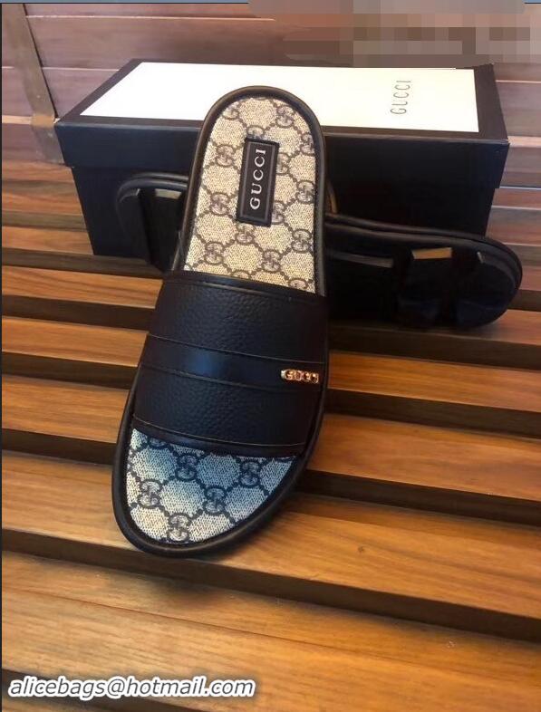 Traditional Discount Gucci GG Web Men's Slides G89301