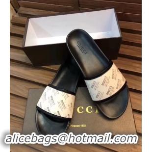 Famous Faux Gucci Men's Slides G89302 White