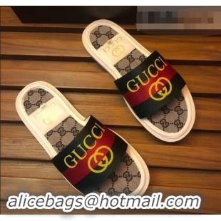 Imitation Charming Gucci GG Web Men's Slides G89303