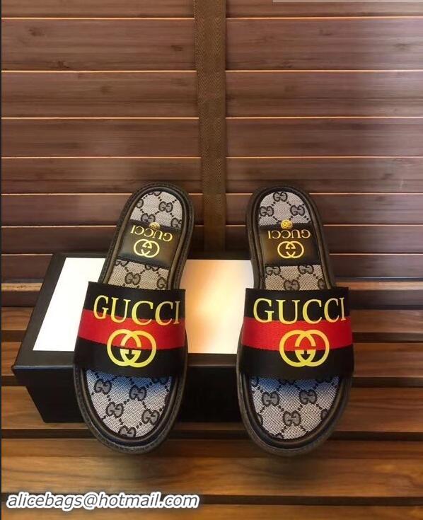 Good Looking Gucci GG Web Men's Slides G89562