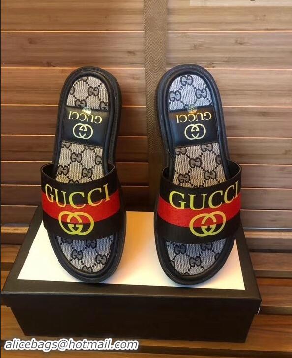 Good Looking Gucci GG Web Men's Slides G89562