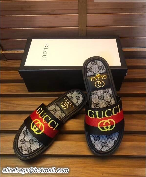 Good Looking Gucci GG Web Men's Slides G89562