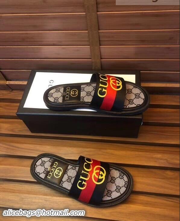 Good Looking Gucci GG Web Men's Slides G89562