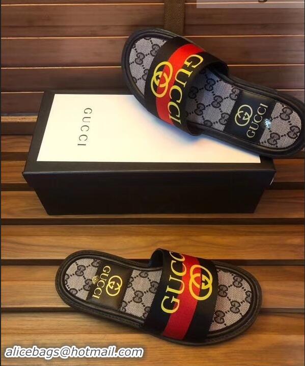 Good Looking Gucci GG Web Men's Slides G89562