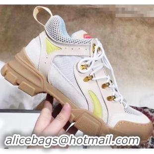 Buy Fashionable Gucci Flashtrek Lovers Sneakers 932607 Creamy 2019