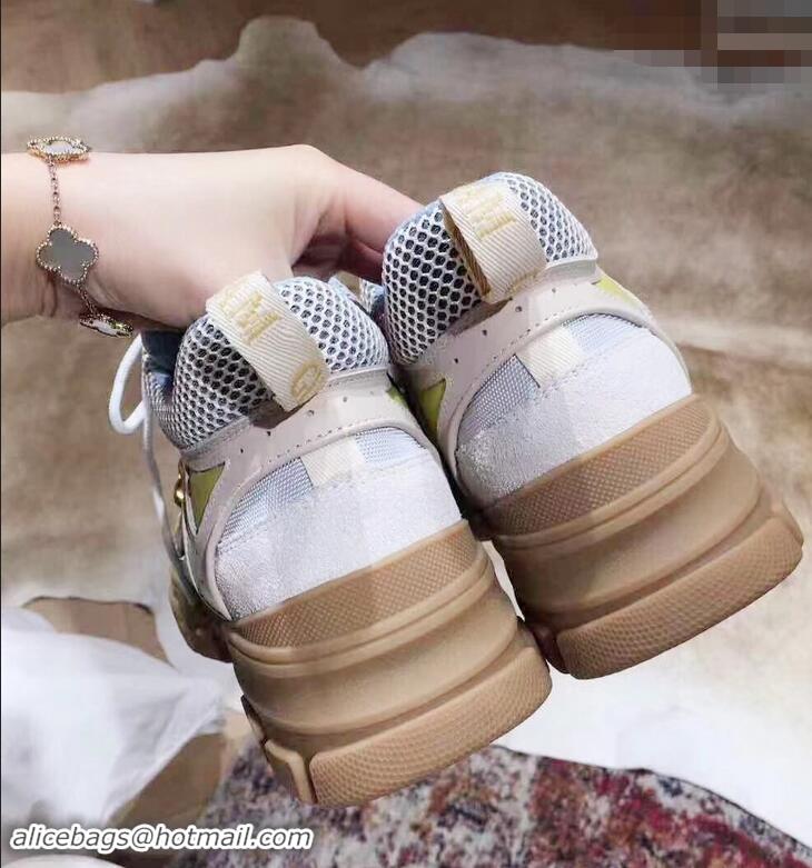 Buy Fashionable Gucci Flashtrek Lovers Sneakers 932607 Creamy 2019