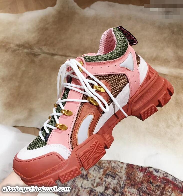 Classic Specials Gucci Flashtrek Lovers Sneakers 932608 Pink 2019