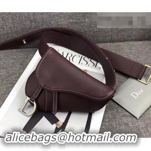 Purchase Dior Vintage Saddle Belt Bag 500412 Burgundy