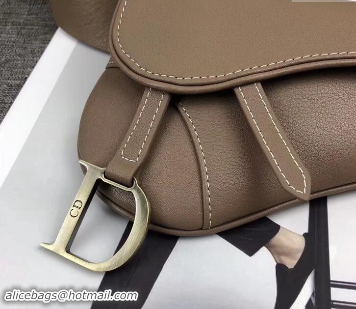 Top Grade Dior Vintage Saddle Belt Bag 500412 Dark Khaki