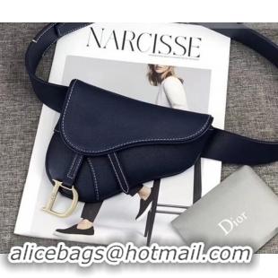 Unique Style Dior Vintage Saddle Belt Bag 500412 Dark Blue