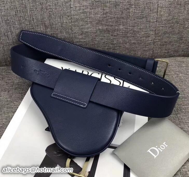 Unique Style Dior Vintage Saddle Belt Bag 500412 Dark Blue