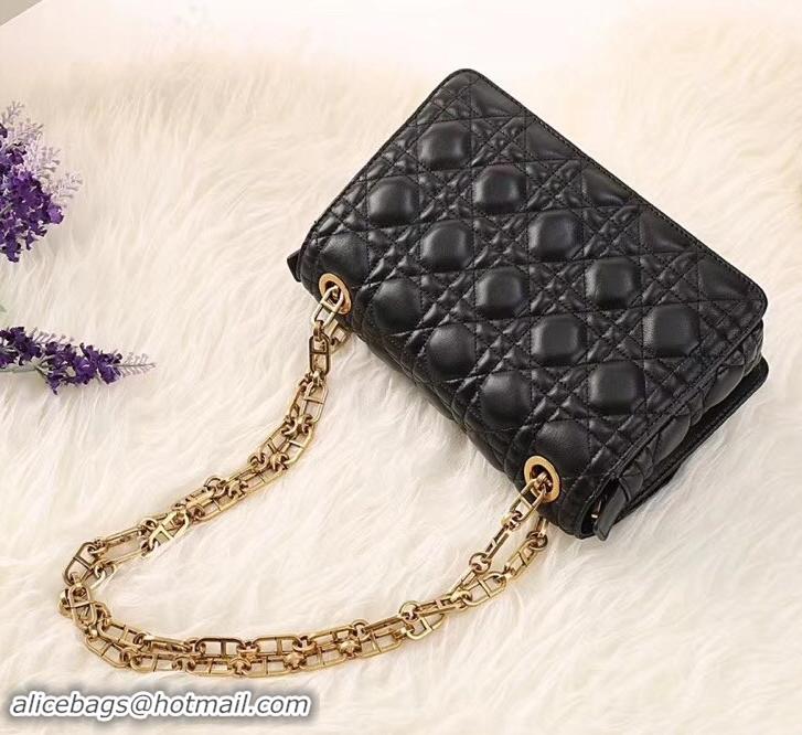 Wholesale Dior Dioraddict Crossbody Chain Bag in Cannage Lambskin 500414 Black