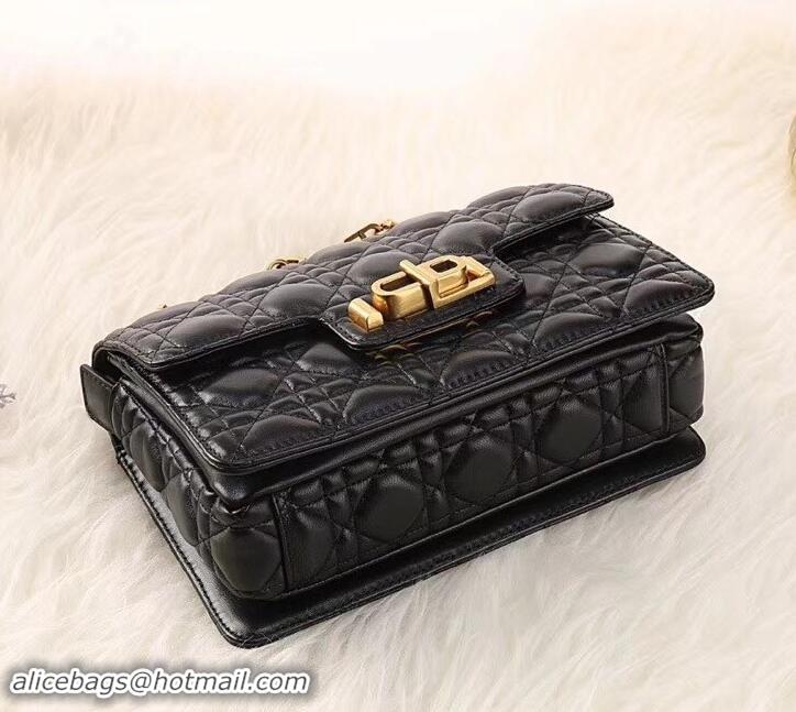 Wholesale Dior Dioraddict Crossbody Chain Bag in Cannage Lambskin 500414 Black