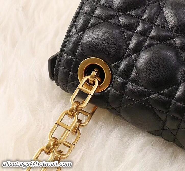 Wholesale Dior Dioraddict Crossbody Chain Bag in Cannage Lambskin 500414 Black