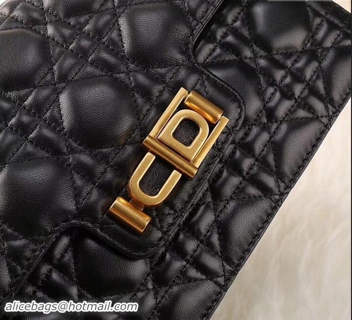 Wholesale Dior Dioraddict Crossbody Chain Bag in Cannage Lambskin 500414 Black