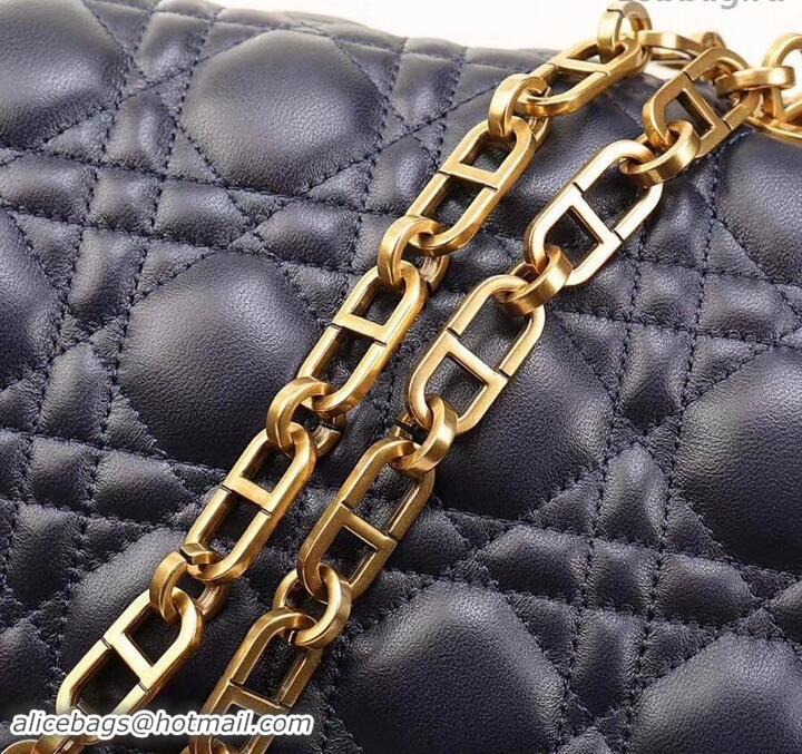 Best Product Dior Dioraddict Crossbody Chain Bag in Cannage Lambskin 500414 Dark Blue