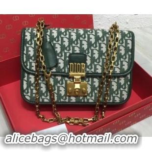 Discount Dior Dioraddict Bag in Green Dior Oblique Jacquard Canvas 500429