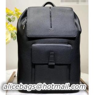 Durable Dior Motion Rucksack Backpack Bag In Grained Calfskin 500430 Black