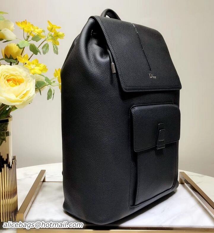 Durable Dior Motion Rucksack Backpack Bag In Grained Calfskin 500430 Black