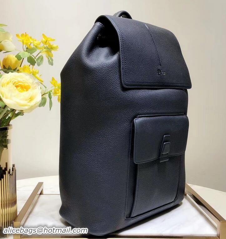 Newest Dior Motion Rucksack Backpack Bag In Grained Calfskin 500430 Navy Blue