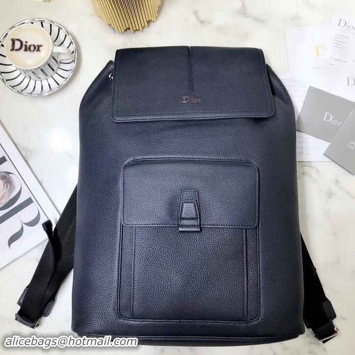 Newest Dior Motion Rucksack Backpack Bag In Grained Calfskin 500430 Navy Blue