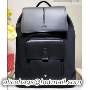 New Stylish Dior Motion Rucksack Backpack Bag In Nylon and Calfskin 500433 Black