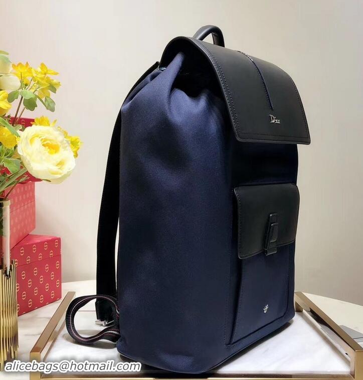 Popular Style Dior Motion Rucksack Backpack Bag In Nylon and Calfskin 500433 Navy Blue