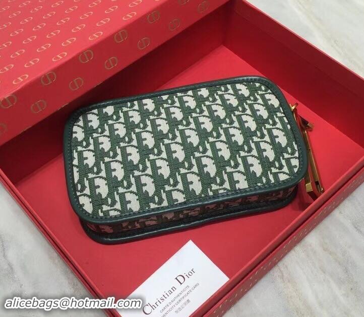 Good Product Dior Diorquake Clutch in Oblique Jacquard Canvas 500511 Green 2019